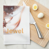 Linge De Cuisine Fleur Ethérée : Joyau d'Enchantement (Quart Plié)