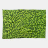 Linge De Cuisine Fleur fractale émeraude (Horizontal)