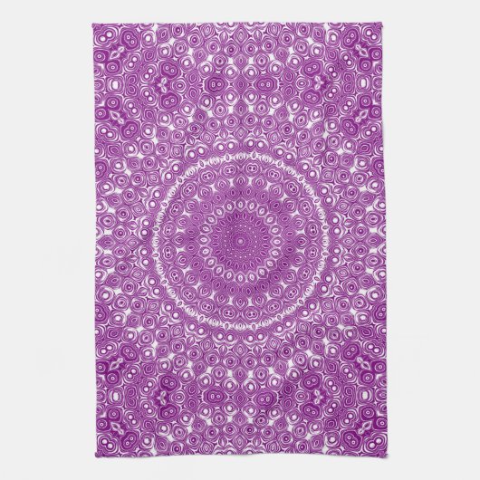 Linge De Cuisine Fleur géométrique violette radiante (Vertical)