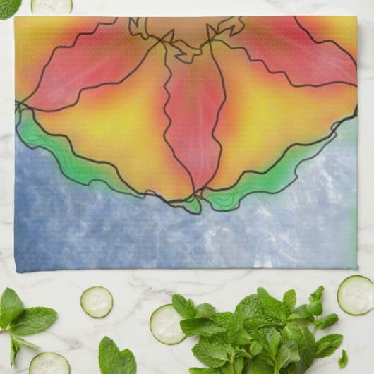 Linge De Cuisine Fleur impeccable (Plié)