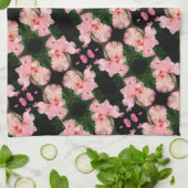 Linge De Cuisine Fleur Iris Arborée Dans Chaque Motif Abstrait (Plié)