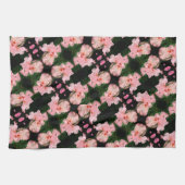 Linge De Cuisine Fleur Iris Arborée Dans Chaque Motif Abstrait (Horizontal)