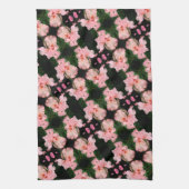 Linge De Cuisine Fleur Iris Arborée Dans Chaque Motif Abstrait (Vertical)