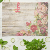 Linge De Cuisine Fleur Jardin de bois clôture élégant Personnaliser (Plié)