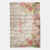 Linge De Cuisine Fleur Jardin de bois clôture élégant Personnaliser (Vertical)