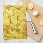 Linge De Cuisine Fleur jaune (Quart Plié)