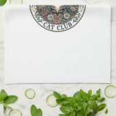 Linge De Cuisine Fleur Langage Chat Chat Graphique Tee Art - Fleur (Plié)