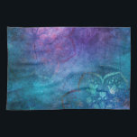 Linge De Cuisine Fleur Lotus Élégante Turquoise et Verte<br><div class="desc">Turquoise,  Aqua Blue et Green Elegant Lotus Flower Motif. Ce motif floral symbolise le bouddhisme spirituel.</div>