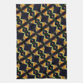 Linge De Cuisine Fleur Lys Jaune intense Motif d'art Abstrait (Vertical)