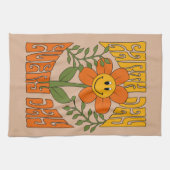 Linge De Cuisine Fleur marguerite rétro des années 70 (Horizontal)