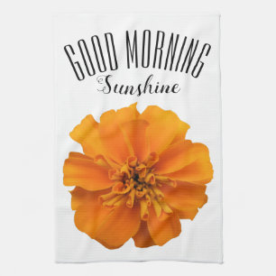 Linge De Cuisine Fleur Marigold Bon Matin Soleil