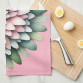 Linge De Cuisine Fleur Mood - Rose, Sage et Jaune (Quart Plié)