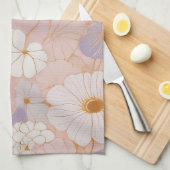 Linge De Cuisine Fleur Pastel Éthérée (Quart Plié)