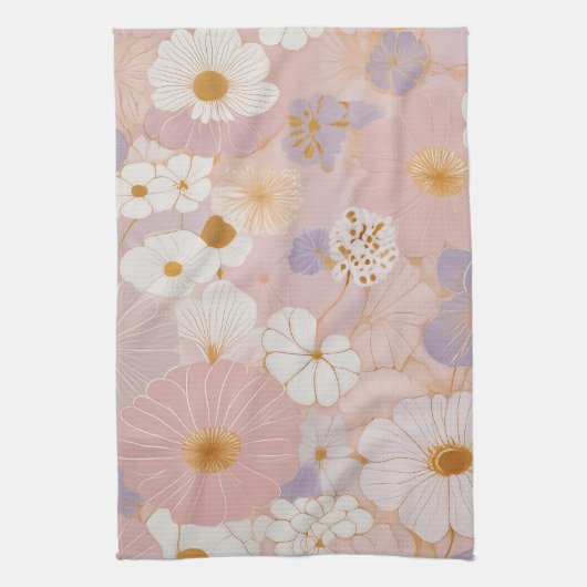 Linge De Cuisine Fleur Pastel Éthérée (Vertical)