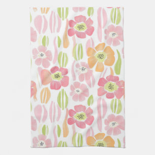 Linge De Cuisine Fleur pastel rétro (1)