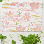 Linge De Cuisine Fleur pastel rétro (6) (Plié)