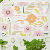 Linge De Cuisine Fleur pastel rétro (7) (Plié)