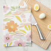 Linge De Cuisine Fleur pastel rétro (7) (Quart Plié)