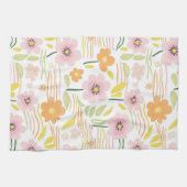 Linge De Cuisine Fleur pastel rétro (7) (Horizontal)