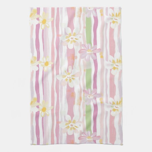 Linge De Cuisine Fleur pastel rétro (9) (Vertical)