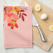 Linge De Cuisine Fleur rose (Quart Plié)