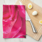 Linge De Cuisine Fleur rose (Quart Plié)