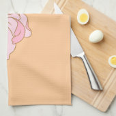 Linge De Cuisine Fleur rose (Quart Plié)