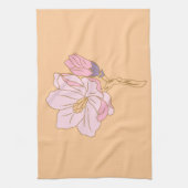 Linge De Cuisine Fleur rose (Vertical)