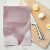 Linge De Cuisine Fleur rose douce (Quart Plié)