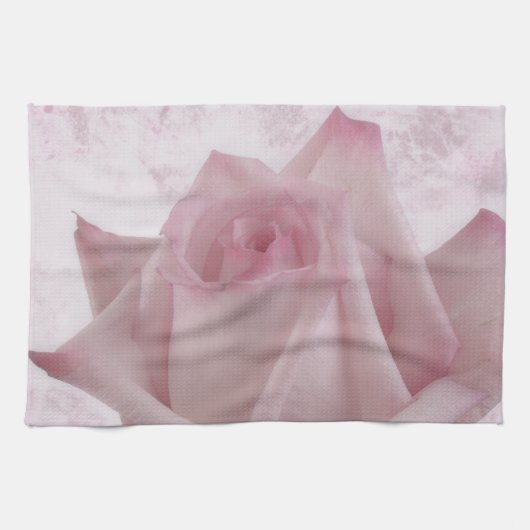 Linge De Cuisine Fleur rose douce (Horizontal)