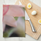 Linge De Cuisine Fleur rose pâle (Quart Plié)