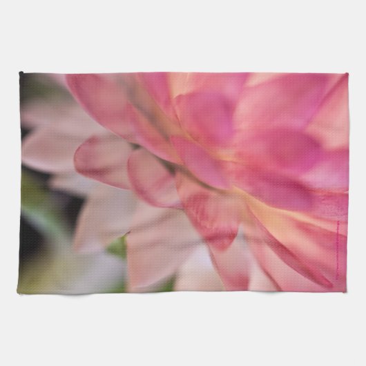 Linge De Cuisine Fleur rose pâle (Horizontal)