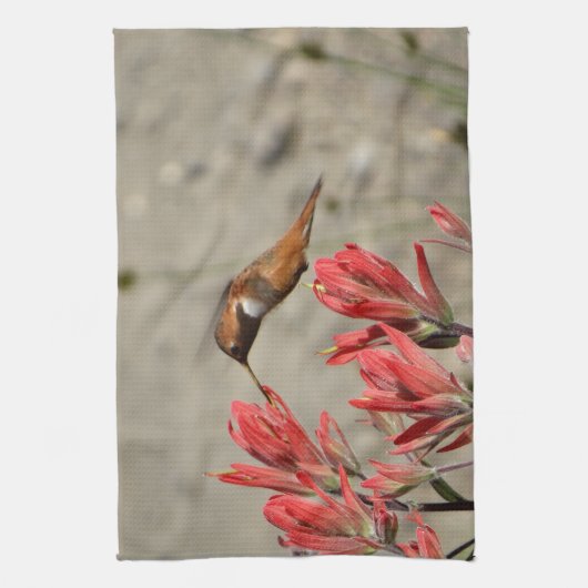 Linge De Cuisine Fleur rouge (Vertical)