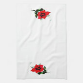 Linge De Cuisine Fleur rouge (Vertical)