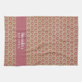 Linge De Cuisine Fleur rouge beige rouge Motif Nom floral (Horizontal)