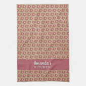 Linge De Cuisine Fleur rouge beige rouge Motif Nom floral (Vertical)