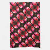 Linge De Cuisine Fleur Rouge Dans Le Soleil Clôturer Motif (Vertical)