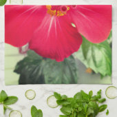 Linge De Cuisine Fleur rouge de Hibiscus Rosa-sinensis (Plié)
