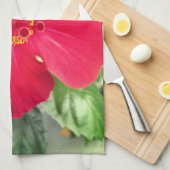 Linge De Cuisine Fleur rouge de Hibiscus Rosa-sinensis (Quart Plié)