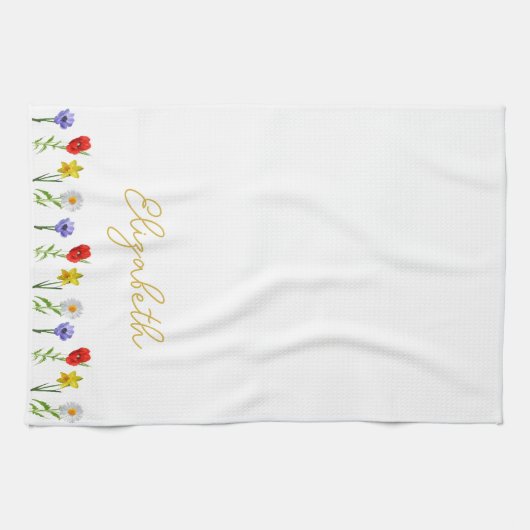 Linge De Cuisine Fleur sauvage (Horizontal)