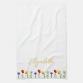 Linge De Cuisine Fleur sauvage (Vertical)