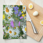 Linge De Cuisine Fleur sauvage (Quart Plié)