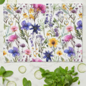 Linge De Cuisine Fleur sauvage Anniversaire Douche Mariage Aquarell (Plié)