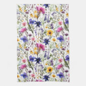 Linge De Cuisine Fleur sauvage Anniversaire Douche Mariage Aquarell (Vertical)