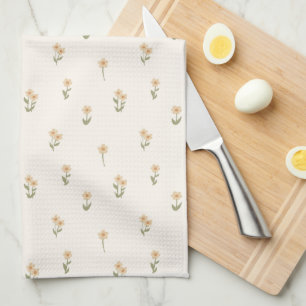 Linge De Cuisine Fleur sauvage beige bohème cottagecore fleuri niai