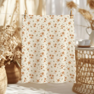 Linge De Cuisine Fleur sauvage bohème beige Cottagecore délirant