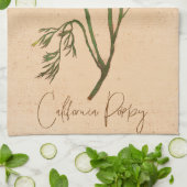 Linge De Cuisine Fleur sauvage botanique de Californie (Plié)