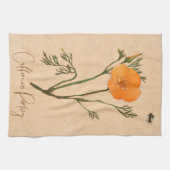 Linge De Cuisine Fleur sauvage botanique de Californie (Horizontal)