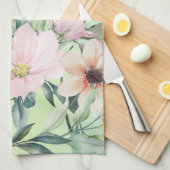 Linge De Cuisine Fleur sauvage d'aquarelle Boho moderne (Quart Plié)