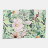 Linge De Cuisine Fleur sauvage d'aquarelle Boho moderne (Horizontal)